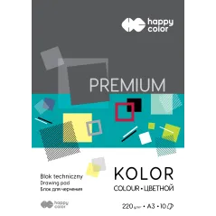 BLOK TECHNICZNY 10 KOLOROWYCH KARTEK A3 - Happy Color