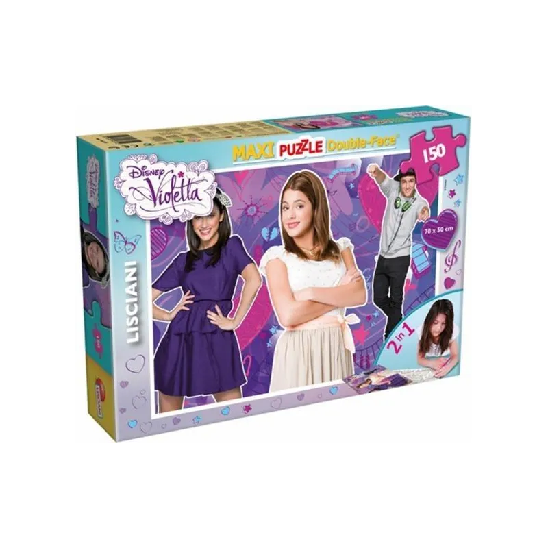 PUZZLE DWUSTRONNE MAXI DISNEY VIOLETTA 150 ELEMENTÓW - Lisciani