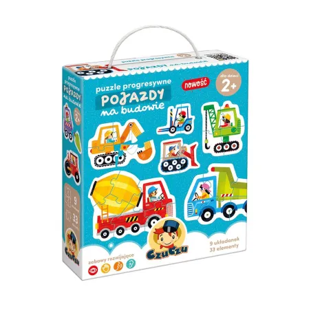 Pojazdy Na Budowie Puzzle Progresywne 33 Elementy Czuczu 2+ Pojazdy Na Budowie Puzzle Progresywne 33 Elementy Czuczu 2+