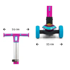 HULAJNOGA 3-KOŁOWA BALANSOWA MILLY MALLY LED MICMAX PINK 3+