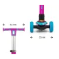Hulajnoga 3-Kołowa Balansowa Milly Mally Led Micmax Pink 3+