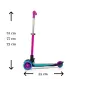 Hulajnoga 3-Kołowa Balansowa Milly Mally Led Micmax Pink 3+