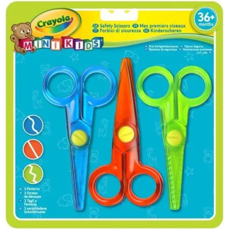 BEZPIECZNE NOŻYCZKI 3 WZORY CIĘCIA CRAYOLA 3+ - Crayola