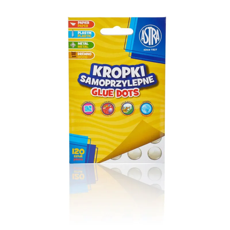 KROPKI SAMOPRZYLEPNE DWUSTRONNE 120SZT. - Astra