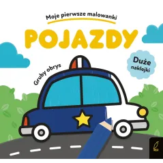 POJAZDY. MOJE PIERWSZE MALOWANKI Z GRUBYM OBRYSEM I NAKLEJKAMI - Wilga