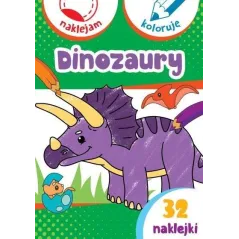 DINOZAURY NAKLEJAM I KOLORUJĘ - Olesiejuk
