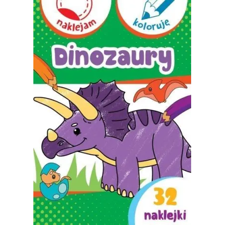 Dinozaury Naklejam I Koloruję