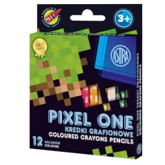 KREDKI GRAFIONOWE PIXEL ONE 12 KOLORÓW - Astra