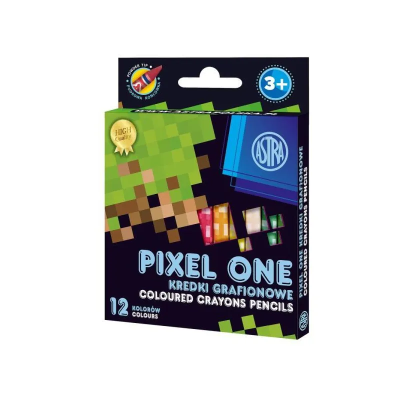 KREDKI GRAFIONOWE PIXEL ONE 12 KOLORÓW - Astra