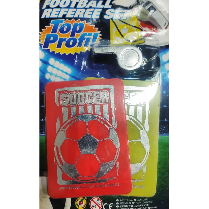 KARTY SĘDZIOWSKIE + GWIZDEK DO ZABAWY MAŁY PIŁKARZ 3+ - Panini