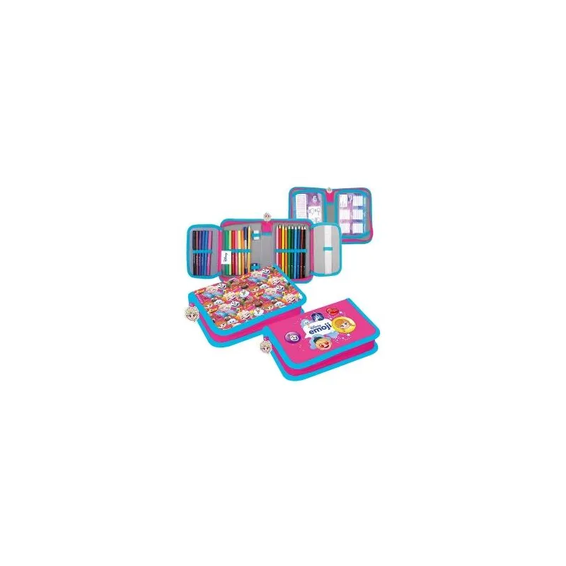 Piórnik Emoji Frozen z wyposażeniem 1 zamek 2 klapy  STK 6625 -