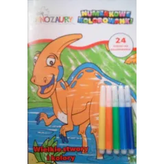 MOJE DINOZAURY. NUMERKOWE KOLOROWANKI