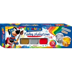 FARBY PLAKATOWE 12 KOLORÓW BAMBINO