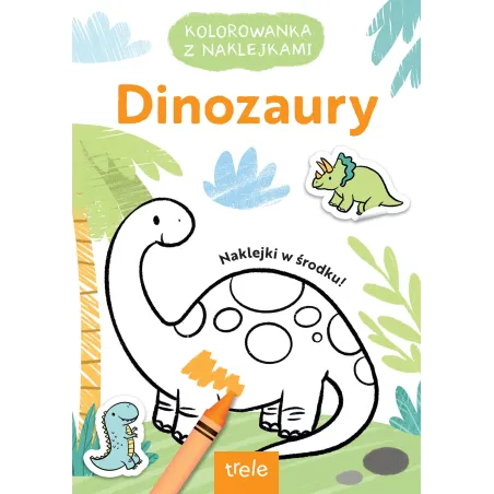 DINOZAURY. KOLOROWANKA Z NAKLEJKAMI