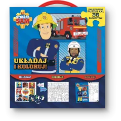 STRAŻAK SAM. UKŁADAJ I KOLORUJ. DWUSTRONNE PUZZLE XXL