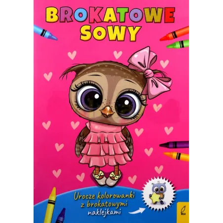 BROKATOWE SOWY. UROCZE KOLOROWANKI Z BROKATOWYMI NAKLEJKAMI