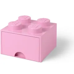 POJEMNIK SZUFLADA KLOCEK 4 WYPUSTKI RÓŻOWY 25 X 25 X 18 CM LEGO 4005 - Room Copenhagen