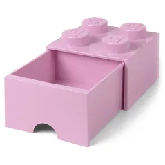 Pojemnik Szuflada Klocek 4 Wypustki Różowy 25 X 25 X 18 Cm Lego 4005