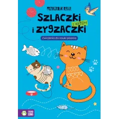 SZLACZKI I ZYGZACZKI Z KOTEM. PRZEDSZKOLAK RYSUJE. ĆWICZENIA DO NAUKI PISANIA