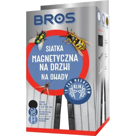 SIATKA MAGNETYCZNA NA DRZWI 100 X 220 CM CZARNA BROS