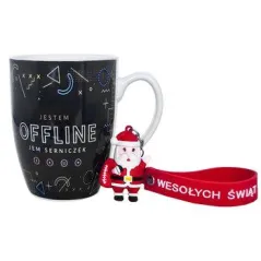 KUBEK Z BRELOKIEM JESTEM OFFLINE JEM SERNICZEK 360ML