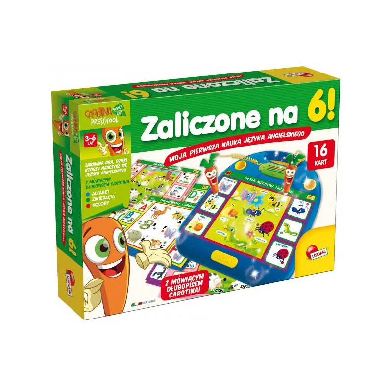 ZALICZONE NA 6! MOJA PIERWSZA NAUKA JEZYKA ANGIELSKIEGO ZABAWKA EDUKACYJNA 3-6 LAT