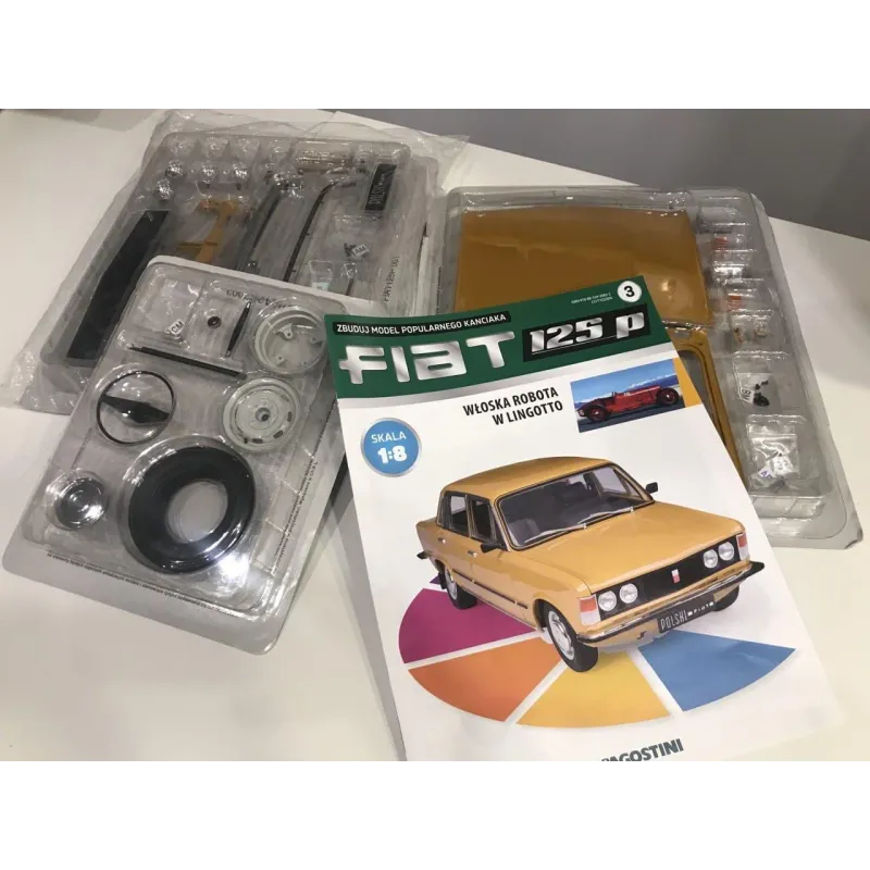 FIAT 125P ZBUDUJ MODEL POPULARNEGO KANCIAKA NR 3 ELEMENTY