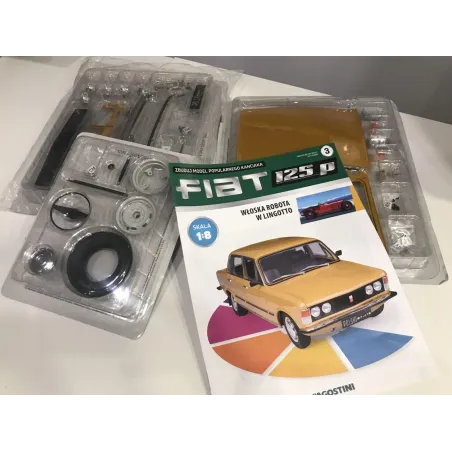 FIAT 125P ZBUDUJ MODEL POPULARNEGO KANCIAKA NR 3 ELEMENTY