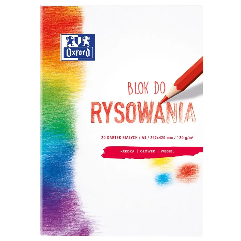 BLOK RYSUNKOWY BIAŁY 20 KARTEK A3 HAMELIN