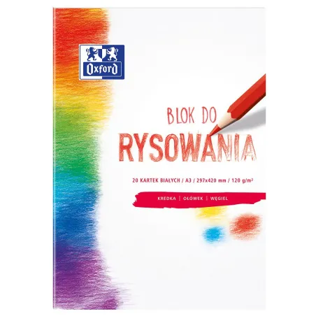 BLOK RYSUNKOWY BIAŁY 20 KARTEK A3 HAMELIN