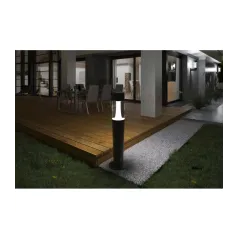 Lampa Ogrodowa Oprawa Stojąca Z Wymiennym Źródłem Światła Okrągła Grafitowa 77 Cm Kanlux Invo Tr 77-O-Gr
