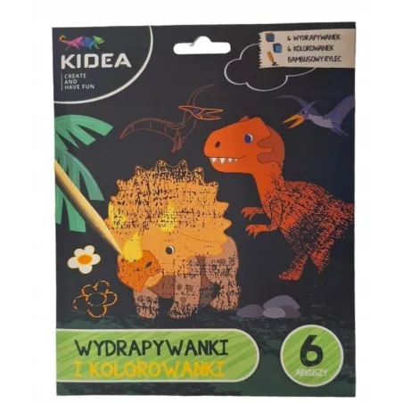 Dinozaury. Wydrapywanki I Kolorowanki Dinozaury. Wydrapywanki I Kolorowanki