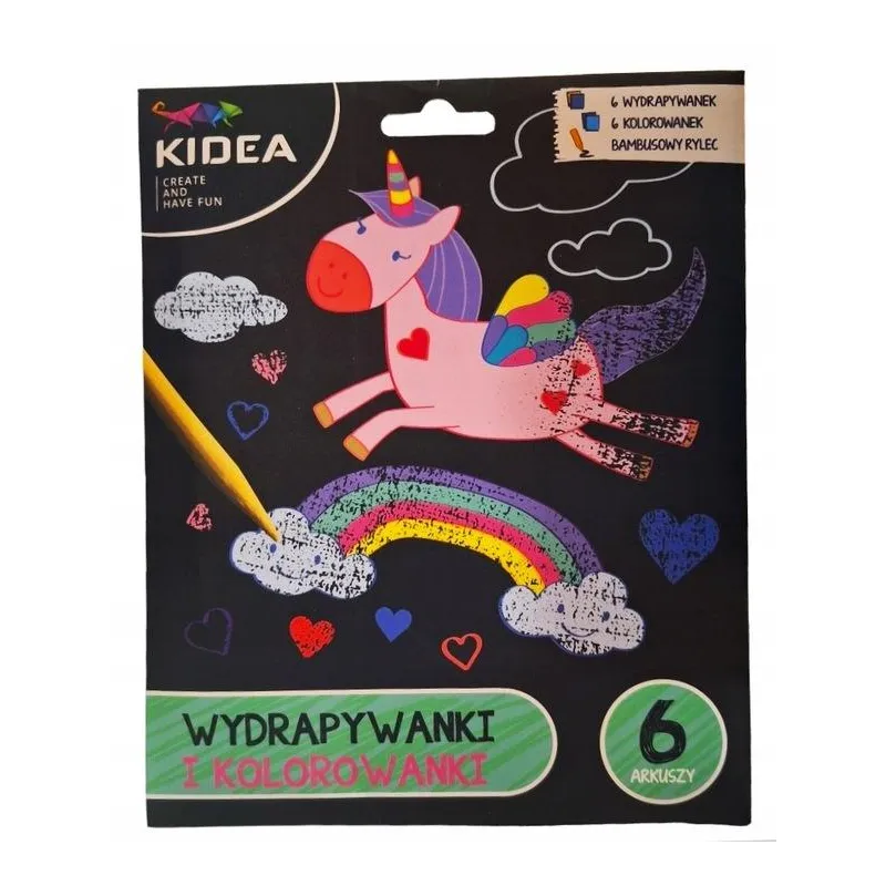 JEDNOROŻCE. WYDRAPYWANKI I KOLOROWANKI