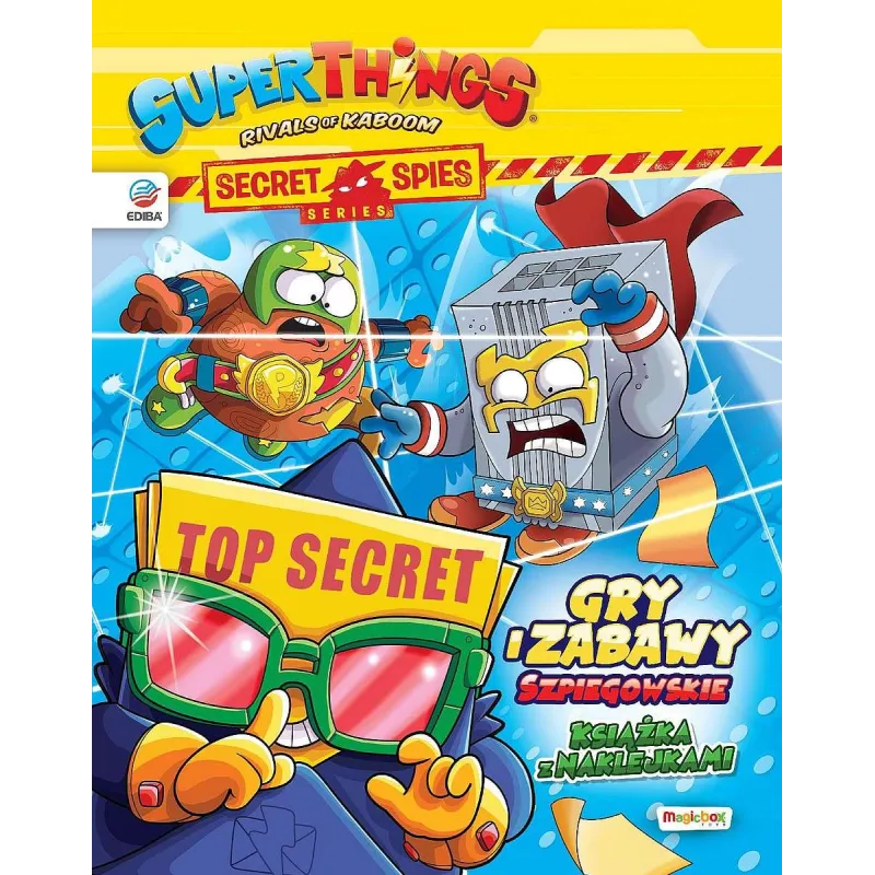 SUPERZINGS. KSIĄŻKA Z NAKLEJKAMI. GRY I ZABAWY SZPIEGOWSKIE