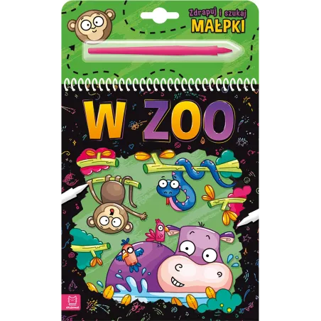 W Zoo. Zdrapuj I Szukaj Małpki W Zoo. Zdrapuj I Szukaj Małpki