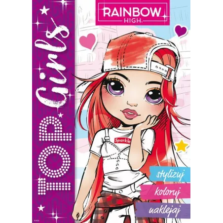 RAINBOW HIGH. TOP GIRLS. STYLIZUJ, KOLORUJ, NAKLEJAJ
