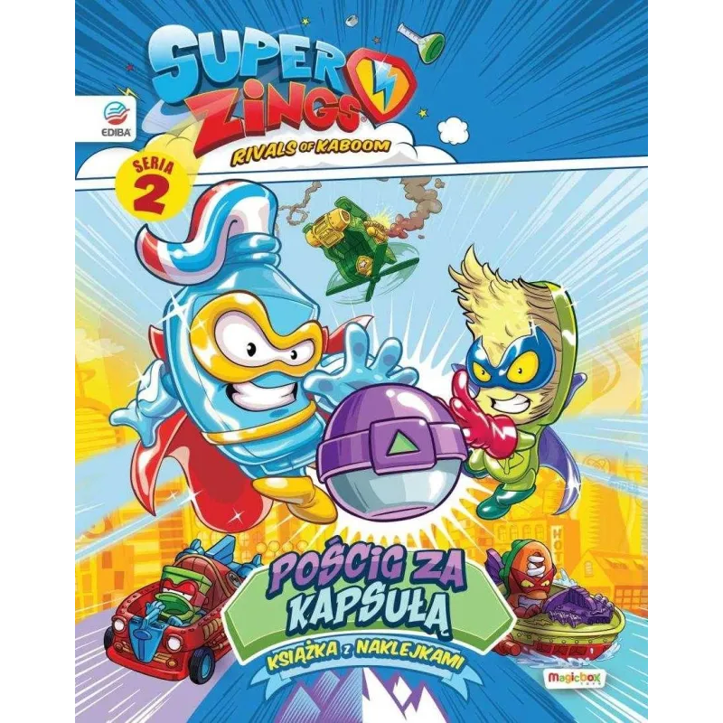 SUPERZINGS. POŚCIG ZA KAPSUŁĄ. KSIĄŻKA Z NAKLEJKAMI