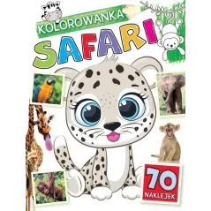 SAFARI. KOLOROWANKA Z NAKLEJKAMI