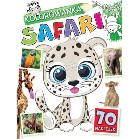 SAFARI. KOLOROWANKA Z NAKLEJKAMI