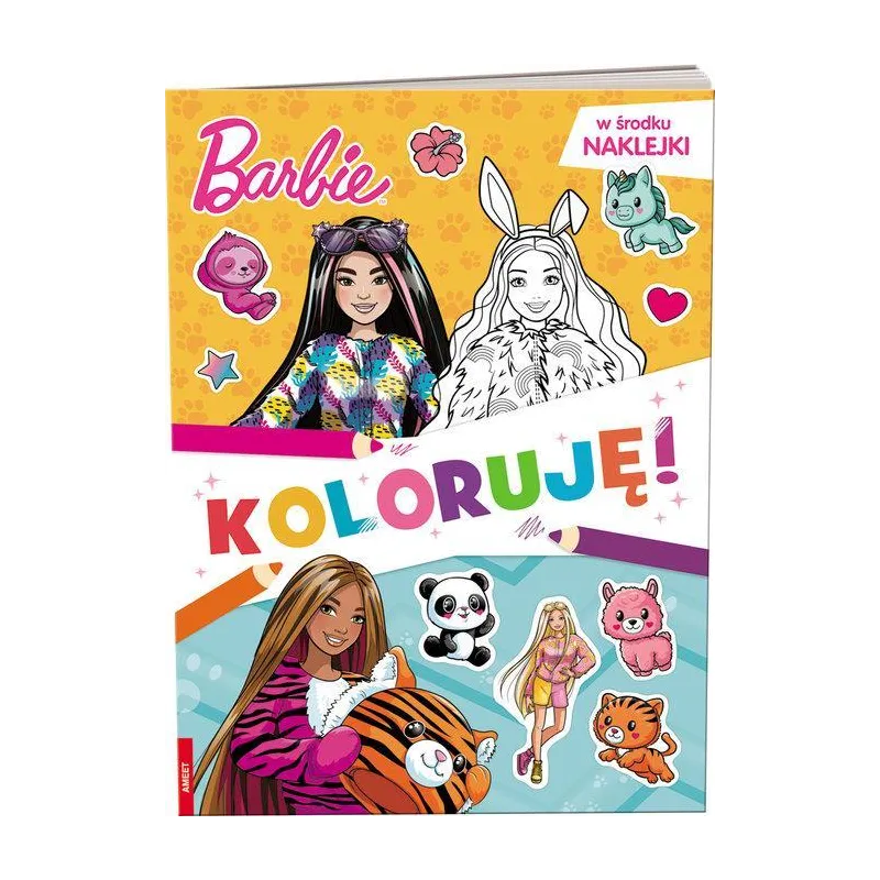 BARBIE. KOLORUJĘ! KOLOROWANKA Z NAKLEJKAMI