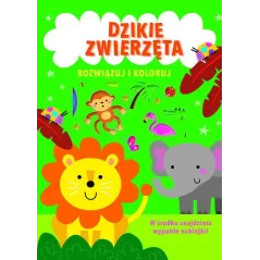 DZIKIE ZWIERZĘTA. ROZWIĄZUJ I KOLORUJ