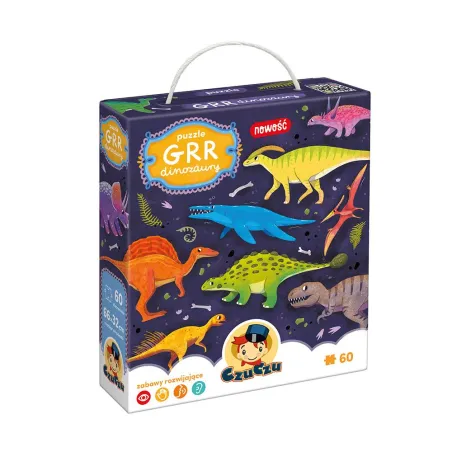 GRR DINOZAURY PUZZLE 60 ELEMENTÓW CZU CZU 4+