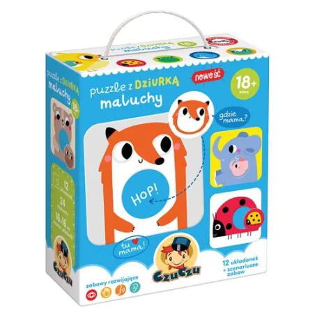 PUZZLE Z DZIURKĄ MALUCHY CZUCZU 18M+