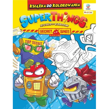 SUPER THINGS KSIĄŻKA DO KOLOROWANIA Z FIGURKĄ