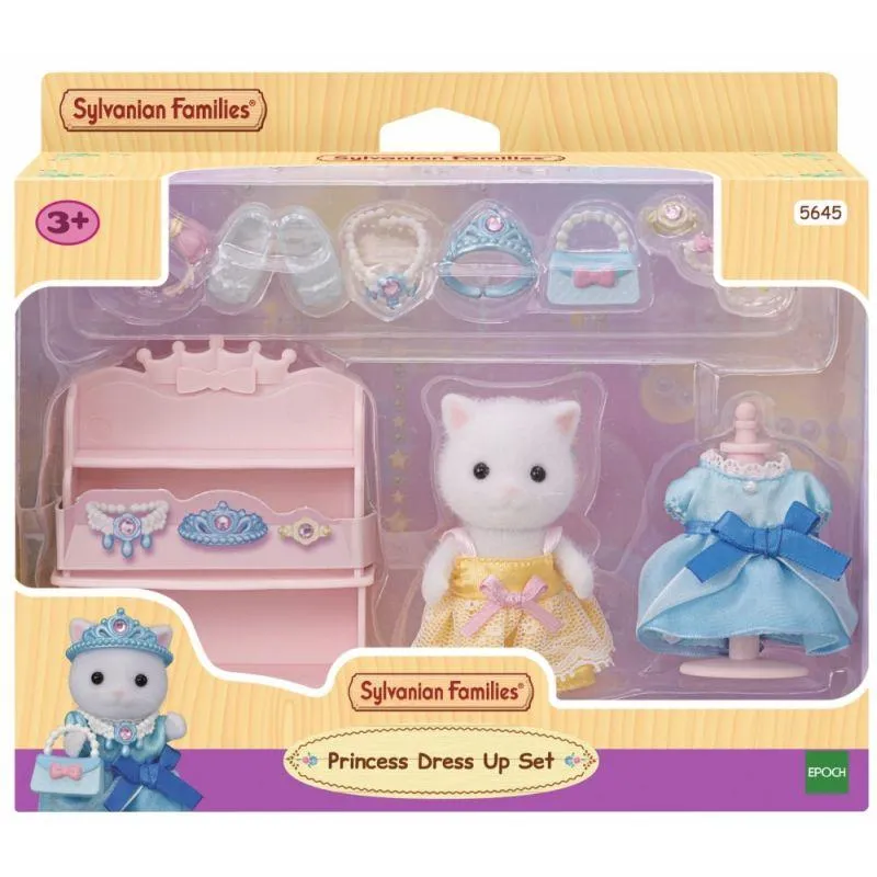 GARDEROBA KSIĘŻNICZKI + FIGURKA MAŁEGO KOTA SYLVANIAN FAMILIES 3+