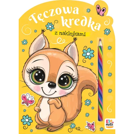 WIEWIÓRKA. TĘCZOWA KREDKA. KOLOROWANKA Z NAKLEJKAMI