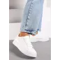 Białe Wiązane Sneakersy Na Płaskiej Podeszwie Rozmiar 40 Białe Wiązane Sneakersy Na Płaskiej Podeszwie Rozmiar 40