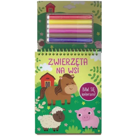 ZWIERZĘTA NA WSI. BAW SIĘ KOLORAMI 4+ II GATUNEK