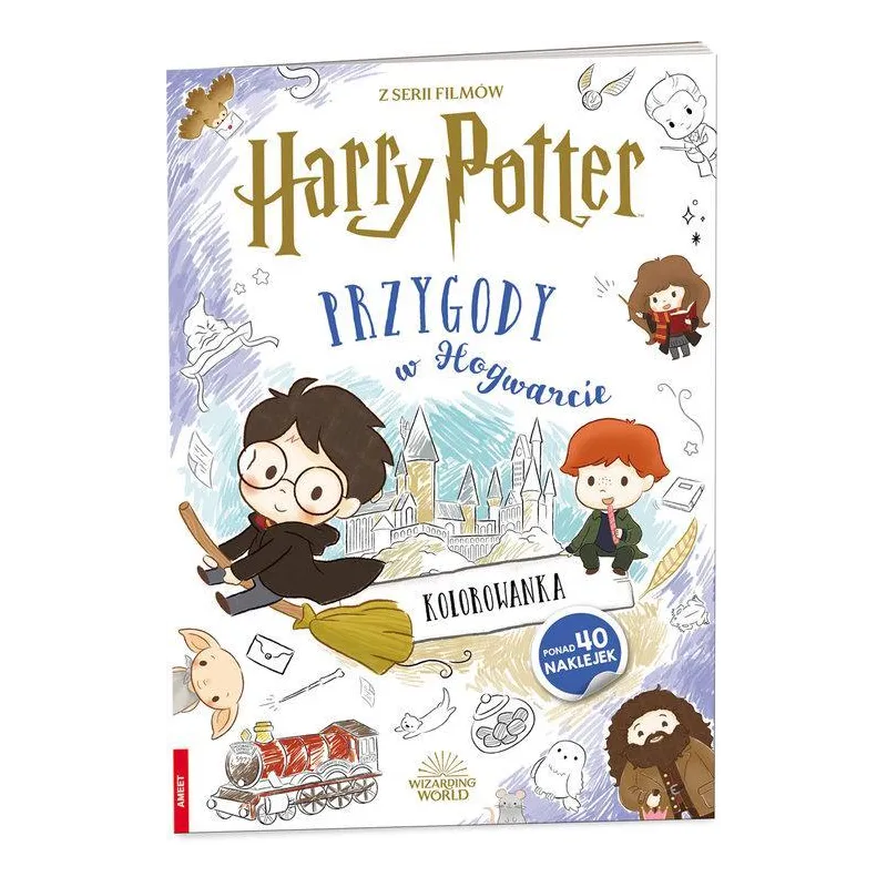 HARRY POTTER. PRZYGODY W HOGWARCIE. KOLOROWANKA Z NAKLEJKAMI