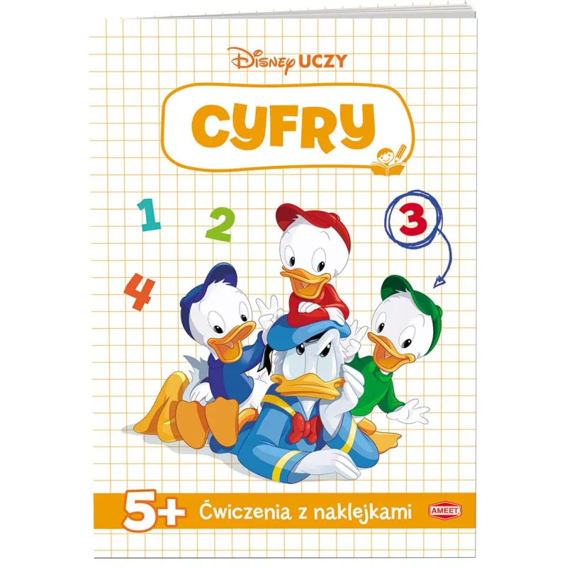 Disney uczy miki Ćwiczenia z naklejkami cyfry UDN9305